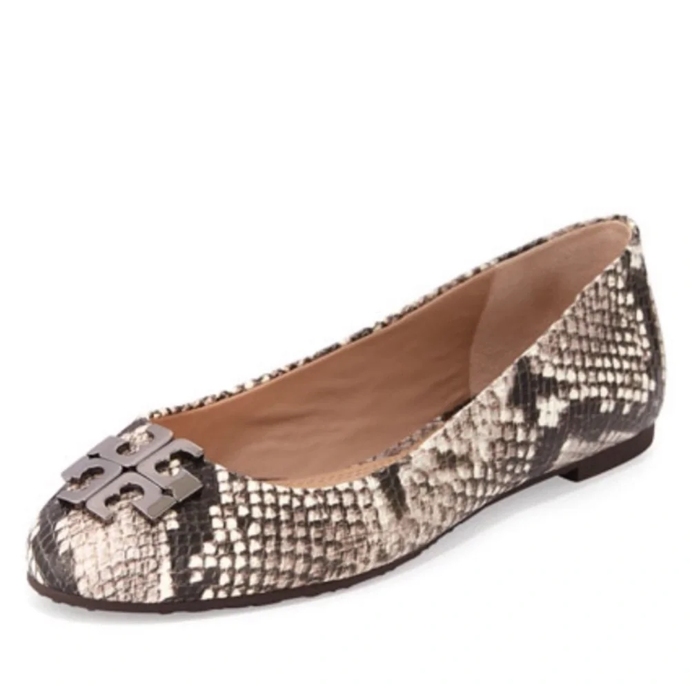 Like new Tory Burch Lowell 2 snake flats